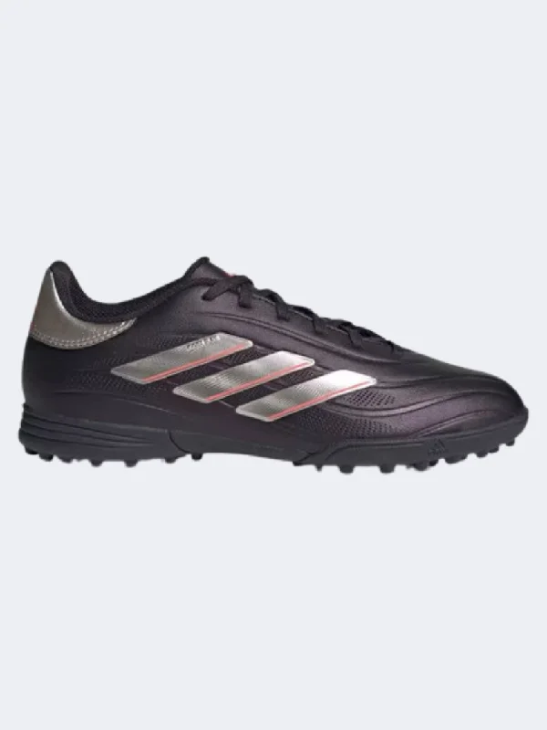 Basketball Shoes For Jumping-Adidas Copa Pure 2 League Kids Turf Shoes Black/Platinum/Turbo