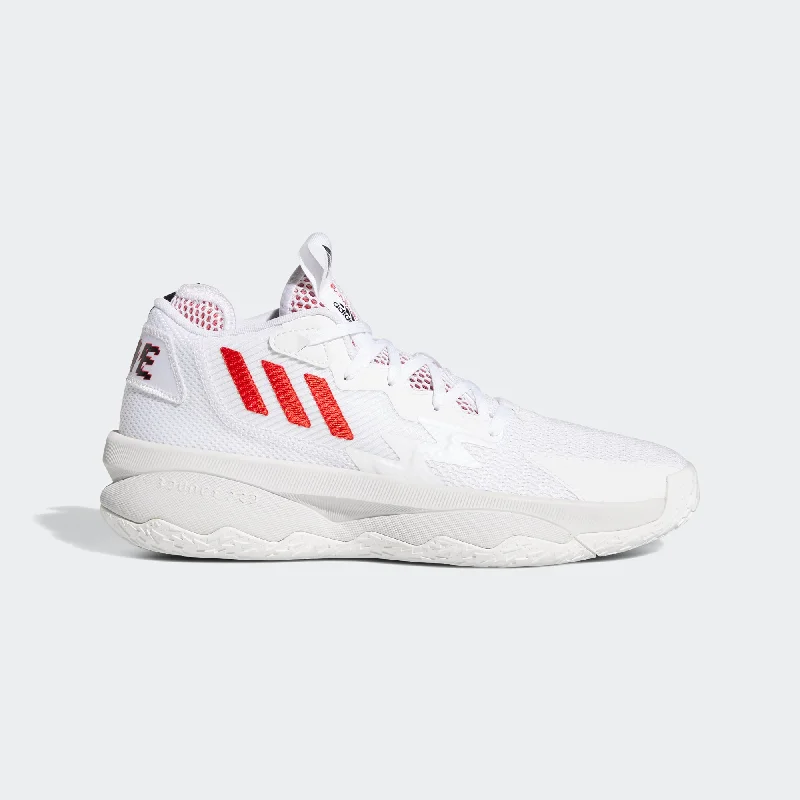 Basketball Shoes For Longevity-adidas DAME 8 Shoes | White-Red | Unisex