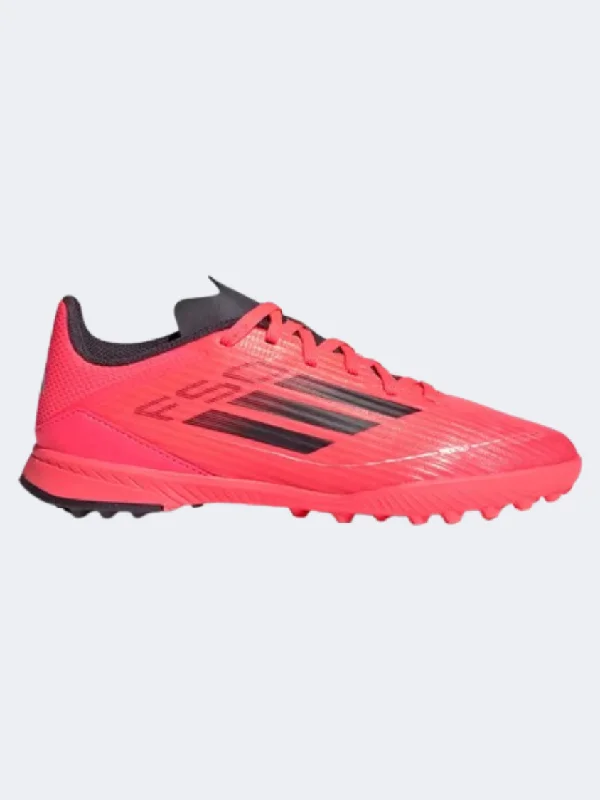 Basketball Shoes With Adidas Branding-Adidas F50 League Tf Kids Turf Shoes Turbo/Black/Platinum