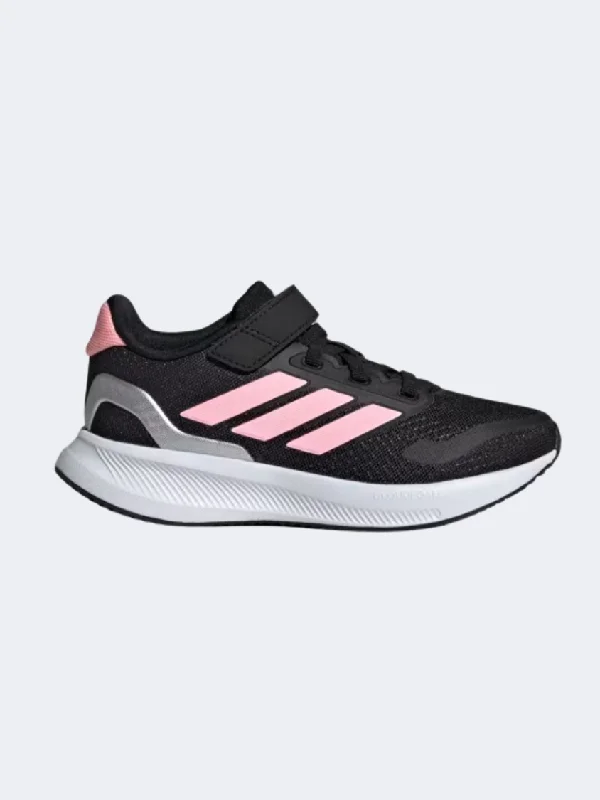 Basketball Shoes For Jumping-Adidas Runfalcon 5 Ps Girls Running Shoes Black/Pink/Silver