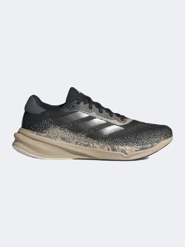 Basketball Shoes With Shock Absorption-Adidas Supernova Stride Men Running Shoes Carbon/Iron/Beige