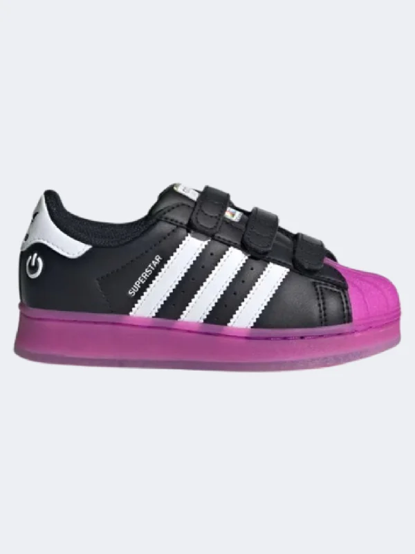 Basketball Shoes In Blue-Adidas Superstar Led Light Ps-Girls Originals Shoes Black/Purple/White