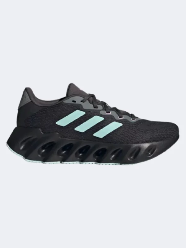 Basketball Shoes For Women-Adidas Switch Run Women Running Shoes Black/Aqua/Purple