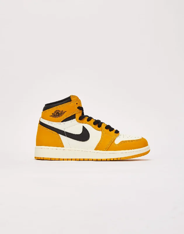 Basketball Shoes For Summer Games-Jordan Air Jordan 1 Retro High OG 'Yellow Ochre’ Grade-School