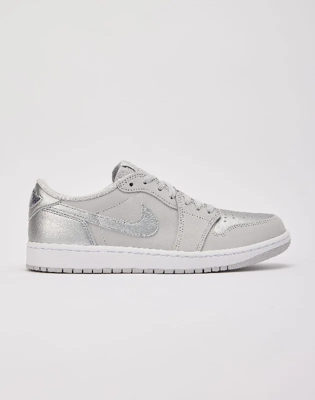 Basketball Shoes For Beginners-Jordan Air Jordan 1 Retro Low OG 'Metallic Silver'