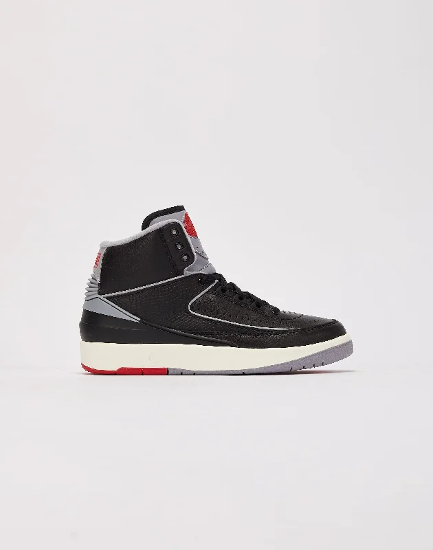 Basketball Shoes For Wide Feet-Jordan Air Jordan 2 Retro 'Black Cement’ Grade-School