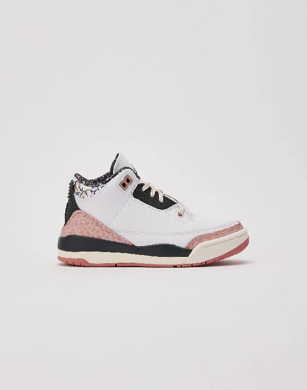 Basketball Shoes For Dry Conditions-Jordan Air Jordan 3 Retro 'Vintage Floral' Pre-School