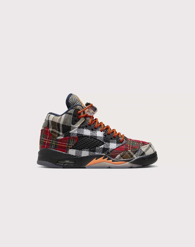 Basketball Shoes For High Performance-Jordan Air Jordan 5 Retro ‘Plaid' Grade-School