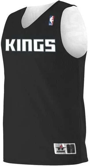 Basketball Jersey With Reflective Details-Alleson Athletic A115LA Adult NBA Logo'd Reversible Jersey - Sacramento Kings