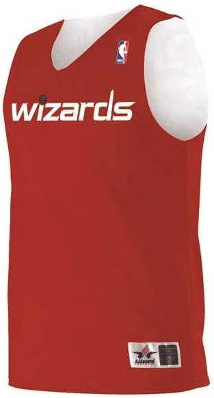 Basketball Jersey For Local Clubs-Alleson Athletic A115LA Adult NBA Logo'd Reversible Jersey - Washington Wizards