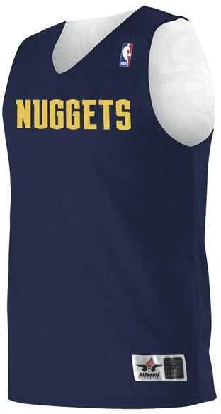 Basketball Jersey For Black Friday-Alleson Athletic A115LY Youth NBA Logo'd Reversible Jersey - Denver Nuggets