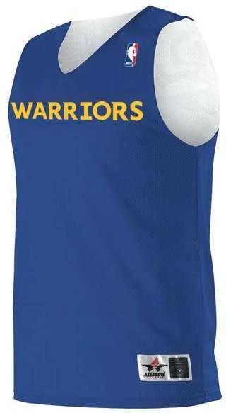 Basketball Jersey For Online Stores-Alleson Athletic A115LY Youth NBA Logo'd Reversible Jersey - Golden State Warriors