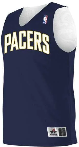 Basketball Jersey With Trending Designs-Alleson Athletic A115LY Youth NBA Logo'd Reversible Jersey - Indiana Pacers