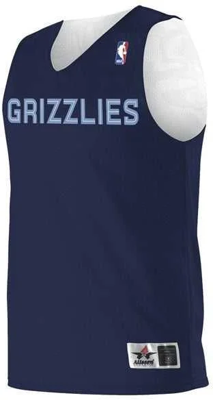 Basketball Jersey With Warranty-Alleson Athletic A115LY Youth NBA Logo'd Reversible Jersey - Memphis Grizzlies