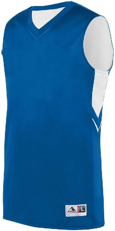 Basketball Jersey With Premium Quality-Augusta 1166 Alley-Oop Reversible Jersey - Royal White