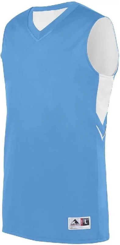 Basketball Jersey With Luxury Appeal-Augusta 1167 Youth Alley-Oop Reversible Jersey - Columbia Blue White