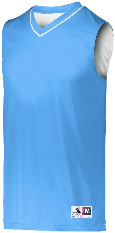 Basketball Jersey With Throwback Vibes-Augusta 152 Reversible Two-Color Jersey - Columbia Blue White