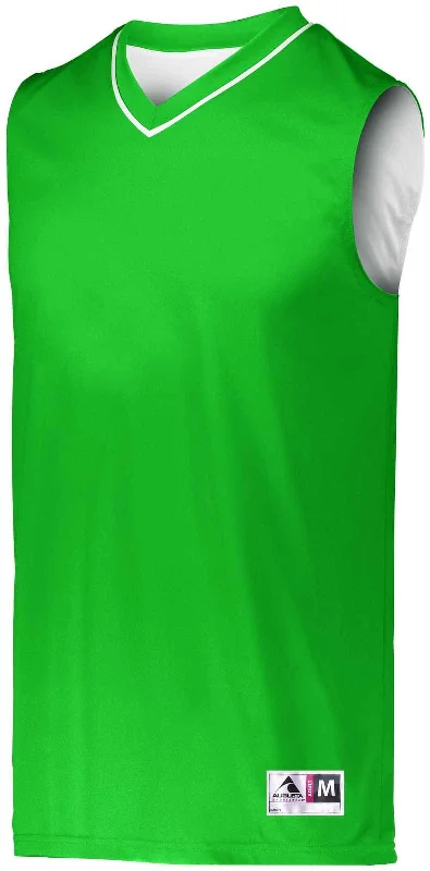 Basketball Jersey For Memorabilia-Augusta 152 Reversible Two-Color Jersey - Kelly White