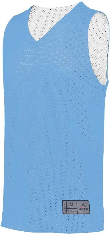 Basketball Jersey With Flexible Fit-Augusta 161 Tricot Mesh Reversible Jersey 2.0 - Columbia Blue White