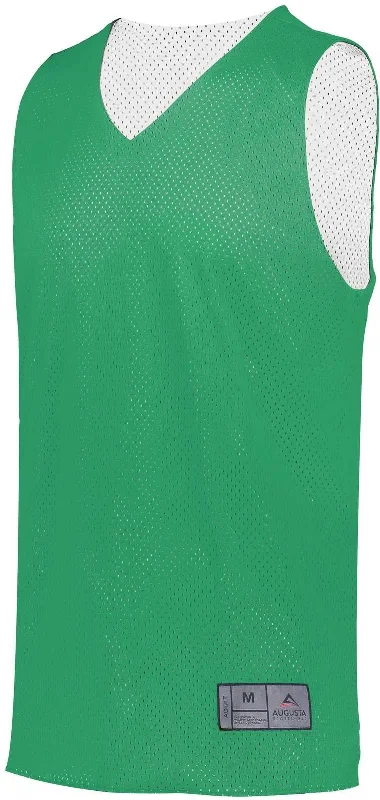 Basketball Jersey For All-Day Wear-Augusta 161 Tricot Mesh Reversible Jersey 2.0 - Kelly White