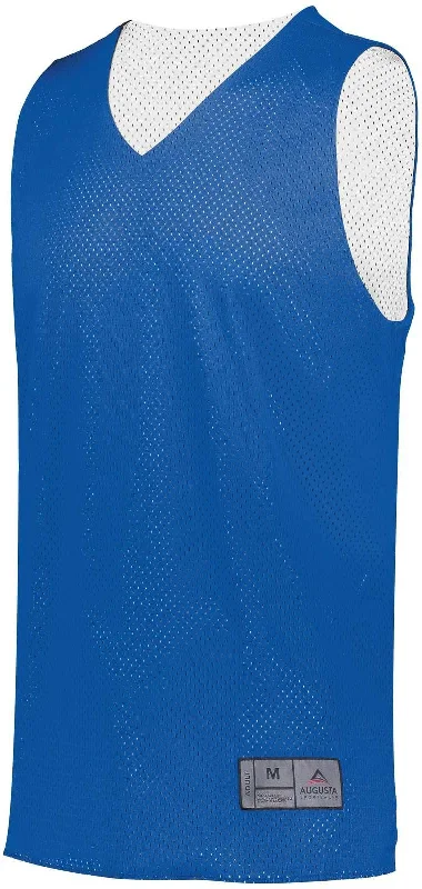 Basketball Jersey For Winter Warmth-Augusta 161 Tricot Mesh Reversible Jersey 2.0 - Royal White