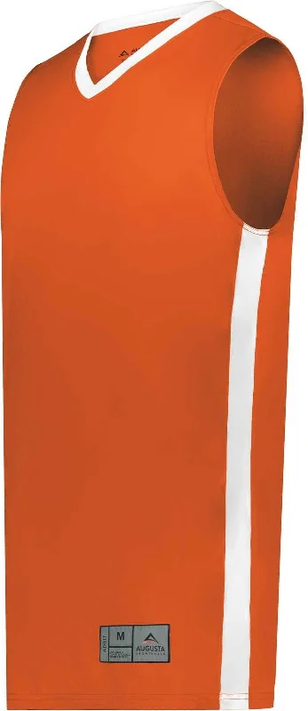 Basketball Jersey With Legacy Prints-Augusta 6886 Match-Up Basketball Jersey - Orange White