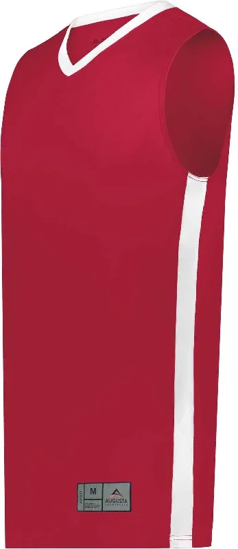 Basketball Jersey With Seasonal Styles-Augusta 6886 Match-Up Basketball Jersey - Scarlet White