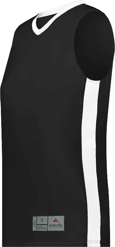 Basketball Jersey For Youth Teams-Augusta 6888 Ladies Match-Up Basketball Jersey - Black White