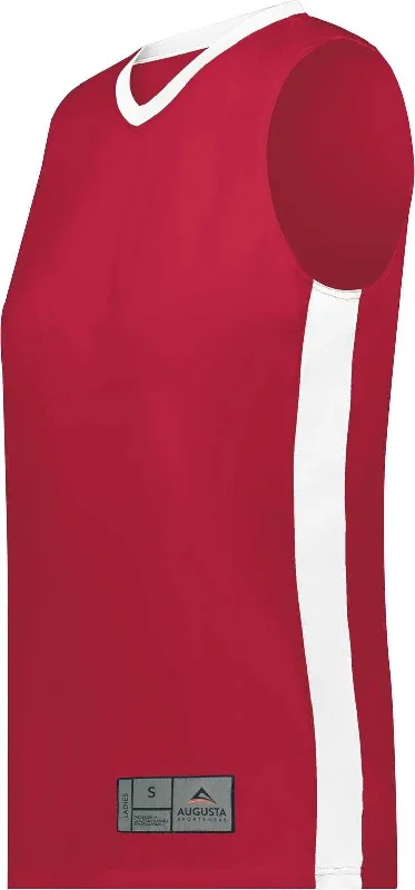 Basketball Jersey In Black-Augusta 6888 Ladies Match-Up Basketball Jersey - Scarlet White