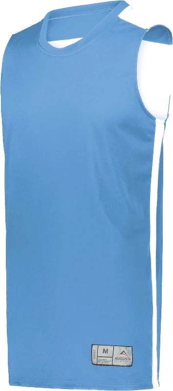 Basketball Jersey With Sleek Design-Augusta 6927 Swish Reversible Basketball Jersey - Columbia Blue White