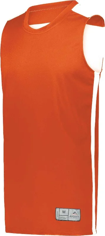 Basketball Jersey With Soft Feel-Augusta 6927 Swish Reversible Basketball Jersey - Orange White