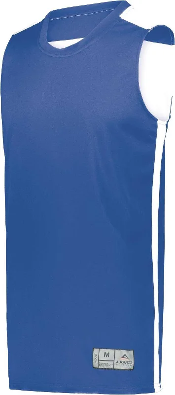 Basketball Jersey With Quick-Dry Tech-Augusta 6927 Swish Reversible Basketball Jersey - Royal White