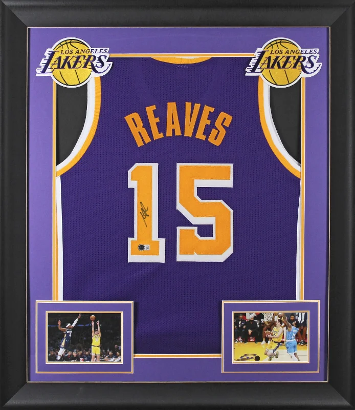 Basketball Jersey For Travel Fans-Austin Reaves Authentic Signed Purple Pro Style Framed Jersey BAS Witnessed