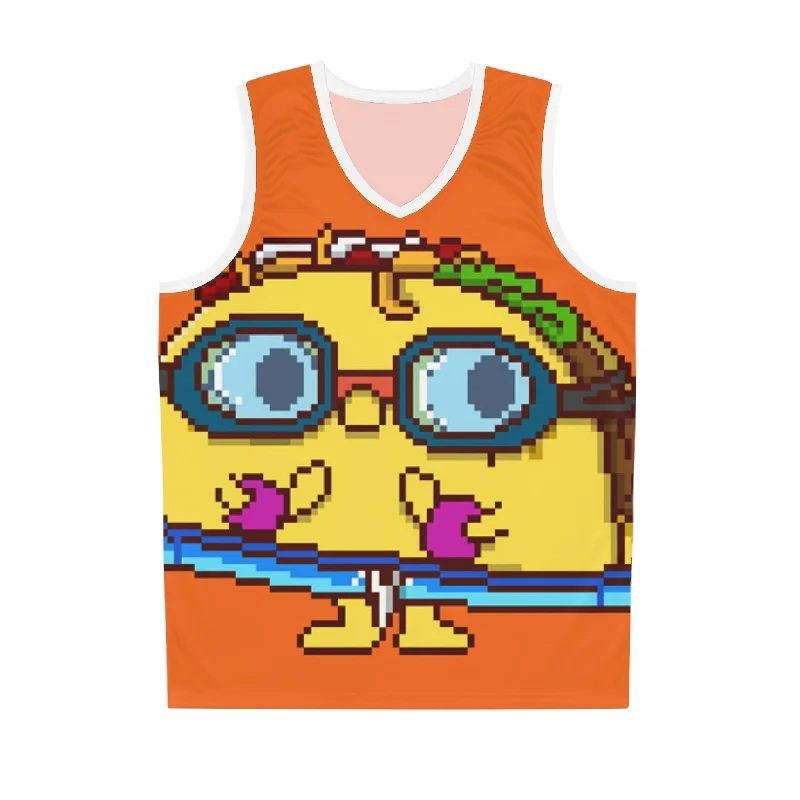 Basketball Jersey With Personalized Fit-Swimming Taco Basketball Jersey