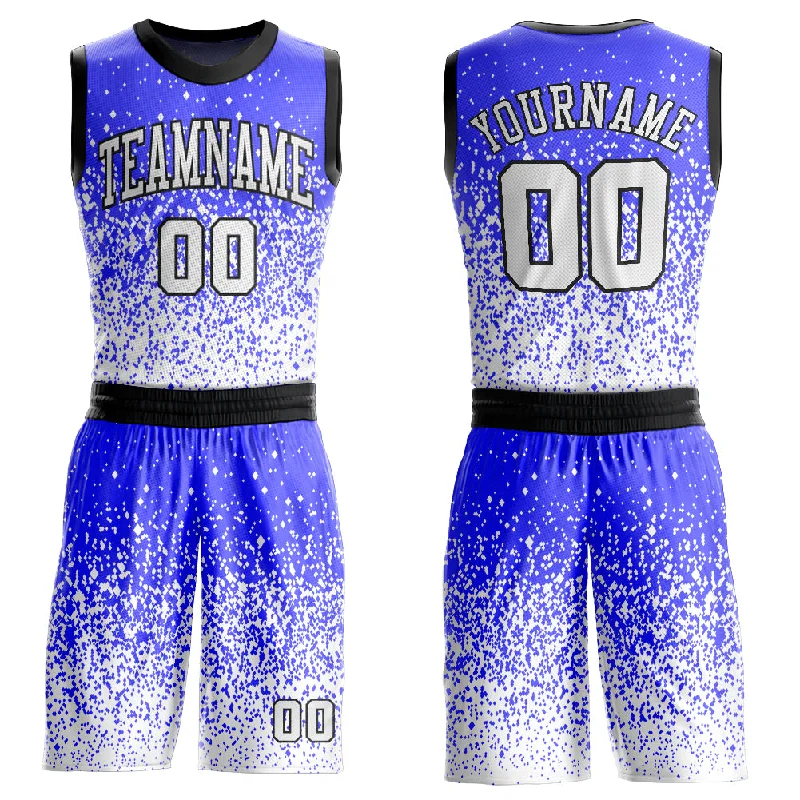 Basketball Jersey For New Releases-Custom Purple White-Black Round Neck Sublimation Basketball Suit Jersey