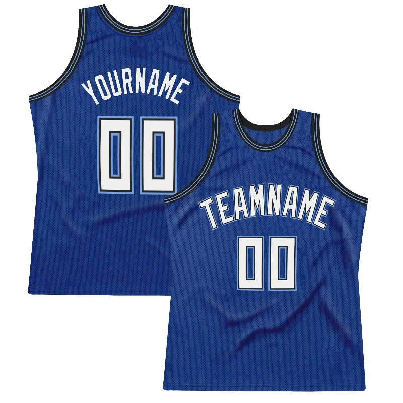 Basketball Jersey For Collectors-Custom Royal White-Light Blue Authentic Throwback Basketball Jersey