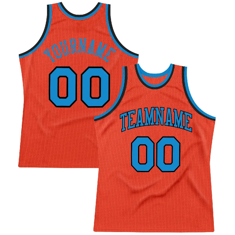 Basketball Jersey For Official Merch-Custom Orange Blue-Navy Authentic Throwback Basketball Jersey