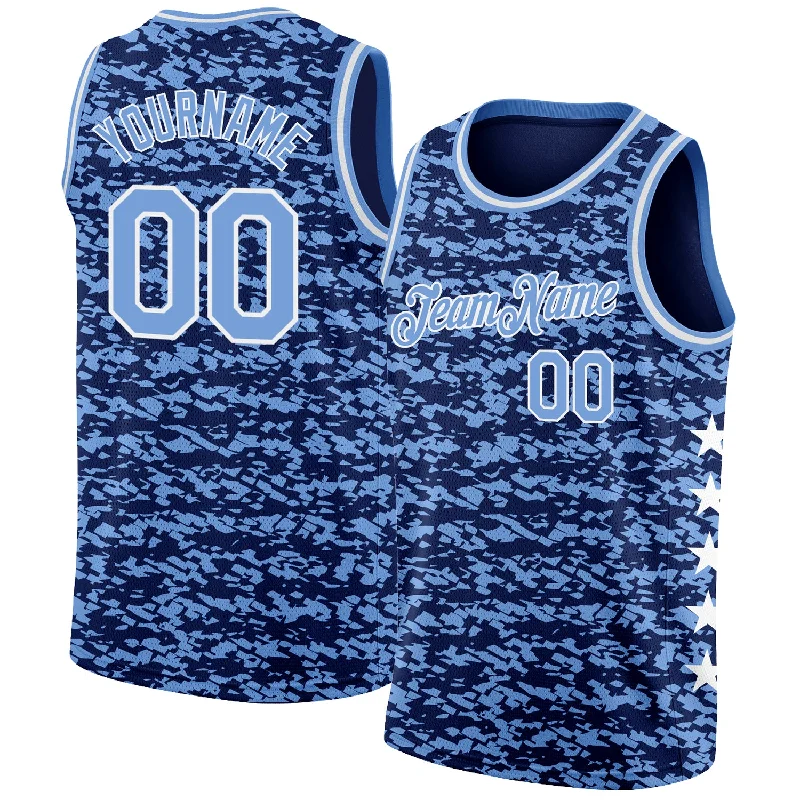 Basketball Jersey For Casual Fans-Custom Navy Light Blue-White Authentic City Edition Basketball Jersey