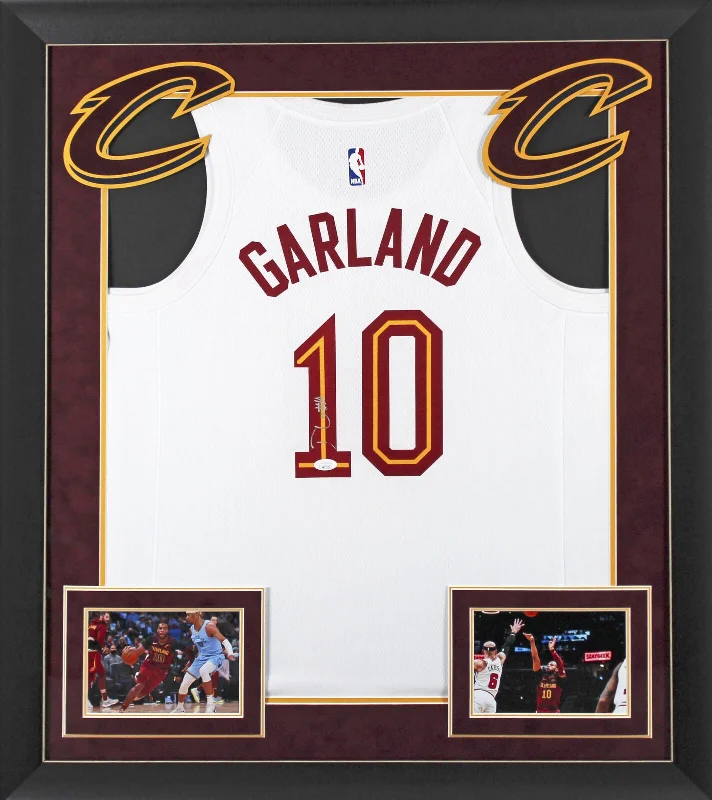 Basketball Jersey With Reflective Details-Cavaliers Darius Garland Authentic Signed White Nike Framed Jersey JSA #AR73279