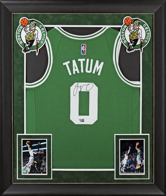 Basketball Jersey With Fan Editions-Celtics Jayson Tatum Authentic Signed Green Nike Swingman Framed Jersey Fanatics