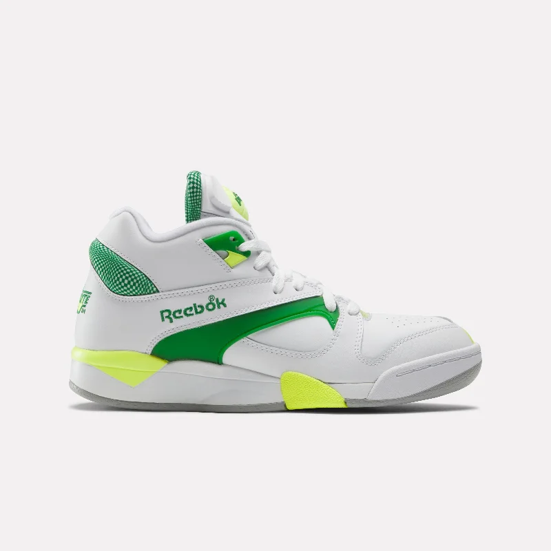 Basketball Shoes Under 50 Dollars-Court Victory Pump White/Glen Green/Acid Yellow