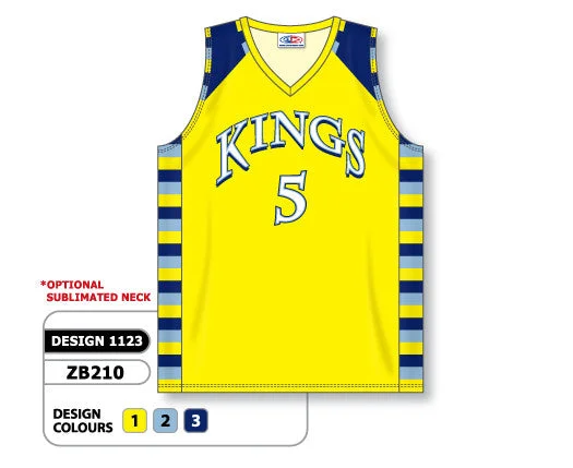 Basketball Jersey With 70s Flair-Athletic Knit Custom Sublimated Basketball Jersey Design 1123