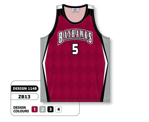 Basketball Jersey With Odor Control-Athletic Knit Custom Sublimated Basketball Jersey Design 1148