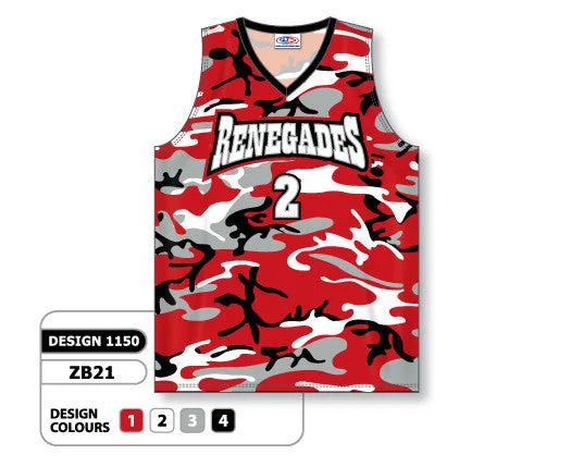 Basketball Jersey For Kids-Athletic Knit Custom Sublimated Basketball Jersey Design 1150