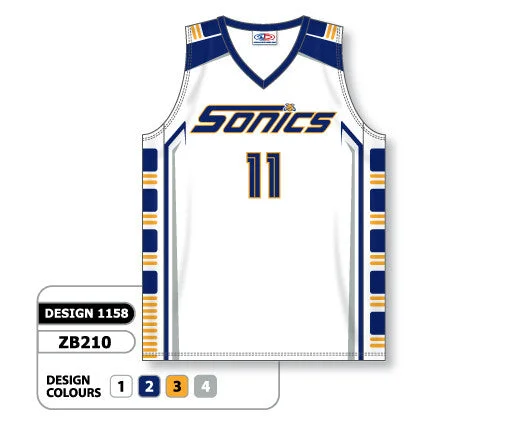 Basketball Jersey With Championship Patches-Athletic Knit Custom Sublimated Basketball Jersey Design 1158