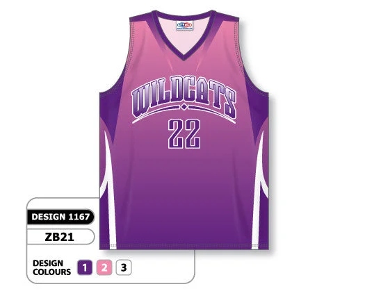 Basketball Jersey For All-Day Wear-Athletic Knit Custom Sublimated Basketball Jersey Design 1167