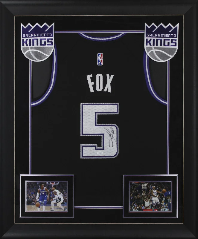 Basketball Jersey For Daytime Play-Kings De'Aaron Fox Authentic Signed Black Nike Framed Jersey JSA #AR73562