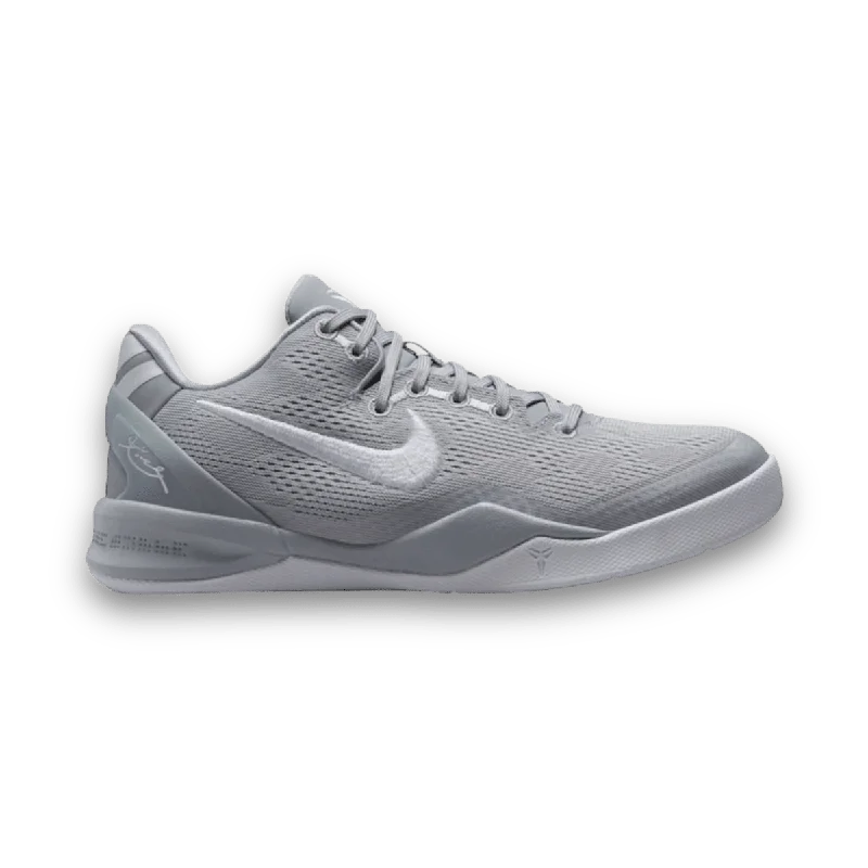 Basketball Shoes With High Arch Support-Kobe 8 'Wolf Grey' - Grade School