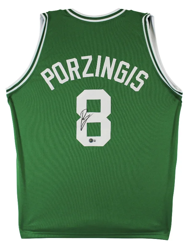 Basketball Jersey With Holiday Deals-Kristaps Porzingis Authentic Signed Green Pro Style Jersey BAS Witnessed