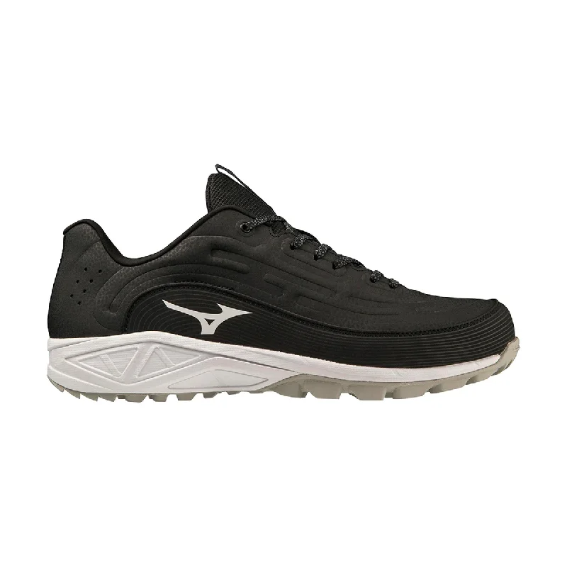 Basketball Shoes With Adidas Branding-Mizuno Men's Ambition 3 Low Cut Black/White Field Shoes